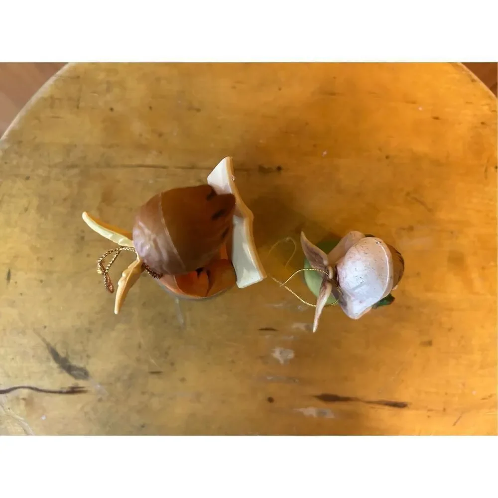 Vintage angels, Christmas ornaments lot of two (8798)￼